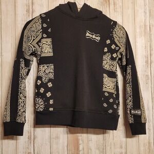 Dogg Supply Boys Black Hoodie Size 6/7 By Snoop Dogg Paisley EUC
